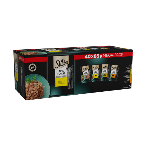 SHEBA FINE FLAKES CAT POUCHES POULTRY COLLECTION IN JELLY 85G