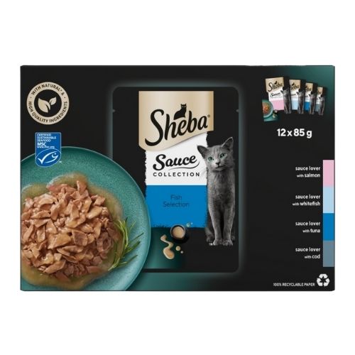 SHEBA SAUCE COLLECTION POUCH FISH IN GRAVY 85G