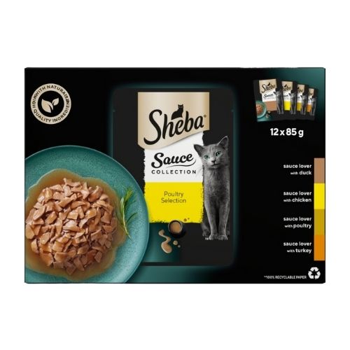 SHEBA SAUCE COLLECTION POUCH POULY IN GRAVY 85G