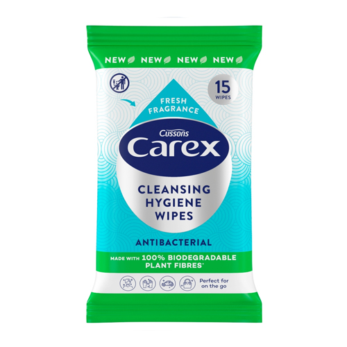 CAREX BIODEGRADABLE WIPES 15S