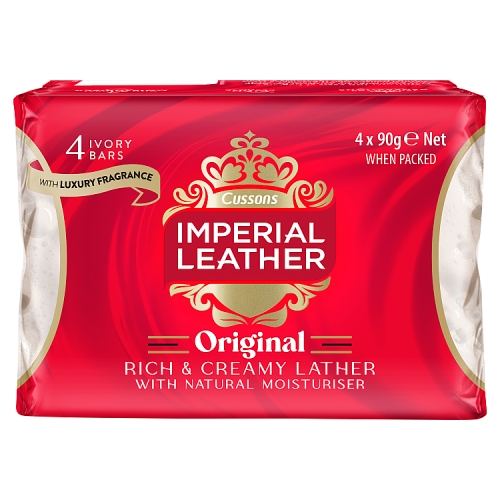 IMPERIAL LEATHER SOAP ORIGINAL 4PK 90G