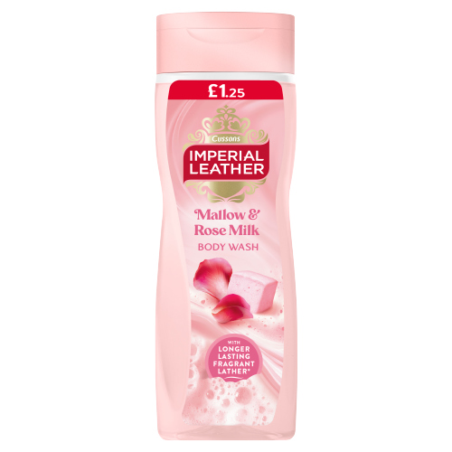 IMPERIAL LEATHER BODYWASH MALLOW & ROSE MILK PMP £1.29 235ML