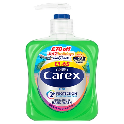 CAREX HANDWASH ALOE PMP £1.65 250ML