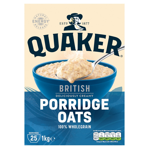 QUAKER ROLLED PORRIDGE OATS 1KG
