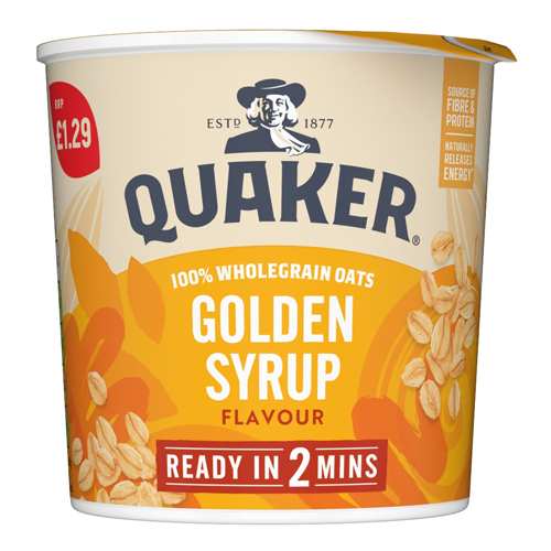 QUAKER OAT SO SIMPLE GOLDEN SYRUP PORRIDGE POT PMP £1.29 57G
