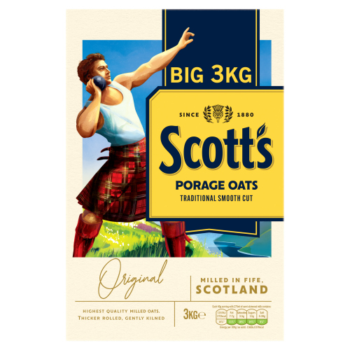 SCOTT'S PORAGE ORIGINAL SCOTTISH MILLED PORRIDGE OATS 3KG