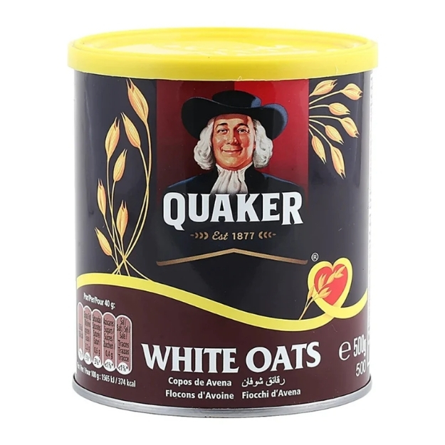 QUAKER WHITE OATS TIN- EXPORT PK 500G