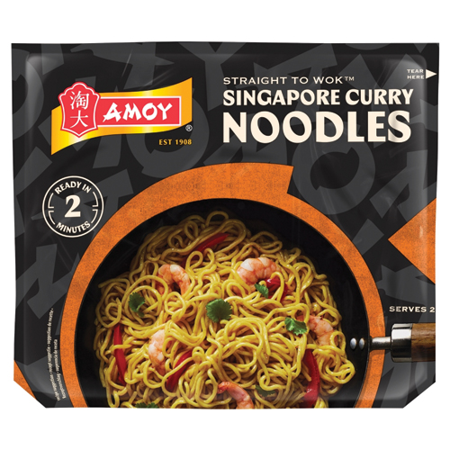 AMOY STRAIGHT TO WOK SINGAPORE CURRY NOODLES 2PK 300G