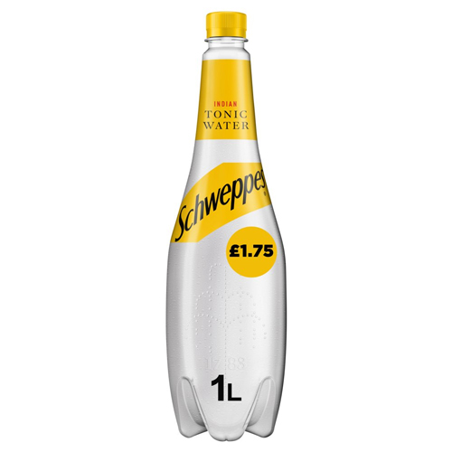 SCHWEPPES TONIC WATER PET PMP £1.75 1L