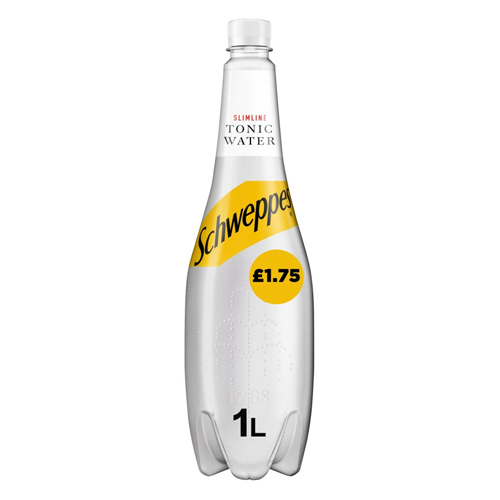 SCHWEPPES SLIMLINE TONIC WATER PET PMP £1.75 1L