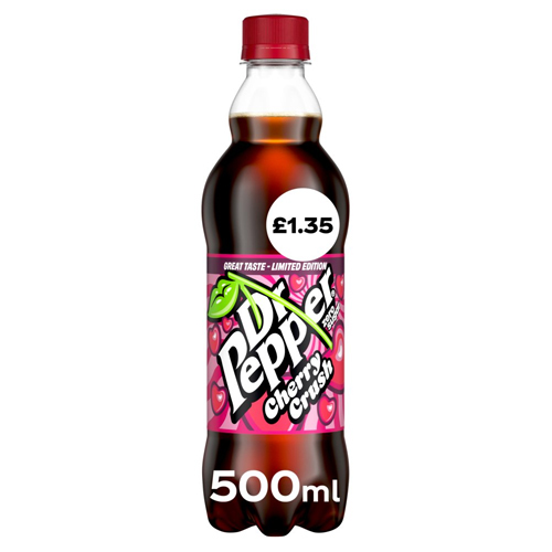 DR PEPPER ZERO CHERRY CRUSH PET PMP £1.35 500ML