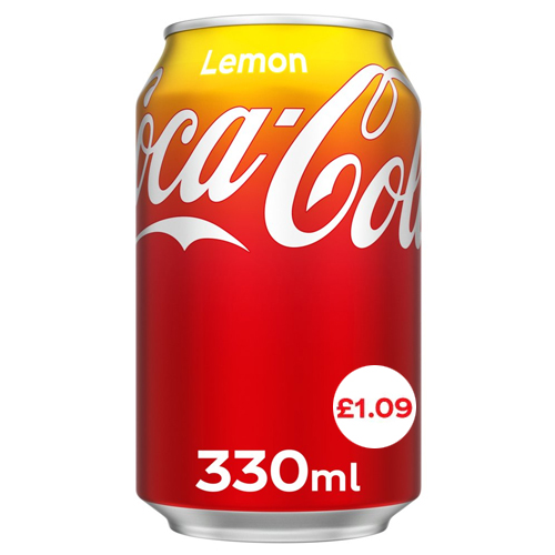 COKE LEMON CAN PMP £1.09 330ML