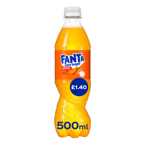 FANTA ORANGE ZERO SUGAR PET PMP £1.40 500ML