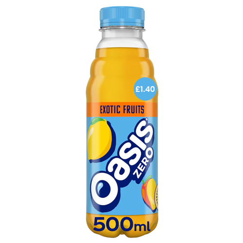 OASIS EXOTIC FRUITS PET PMP £1.40 500ML