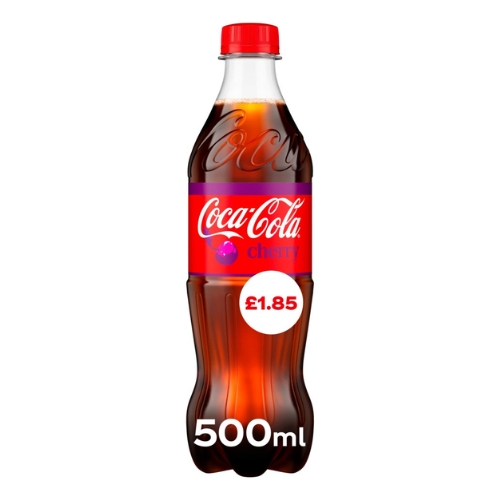 COKE CHERRY PET PMP £1.85 500ML