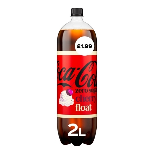 COKE ZERO SUGAR CHERRY FLOAT PET PMP £1.99 2L