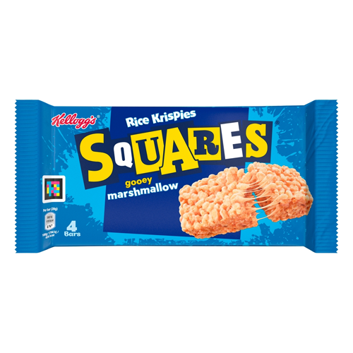 KELLOGG'S RICE KRISPIES SQUARES GOOEY MARSHMALLOW BARS 4PK 28G