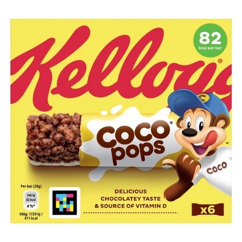 KELLOGG'S COCO POPS CEREAL BAR 6X20G