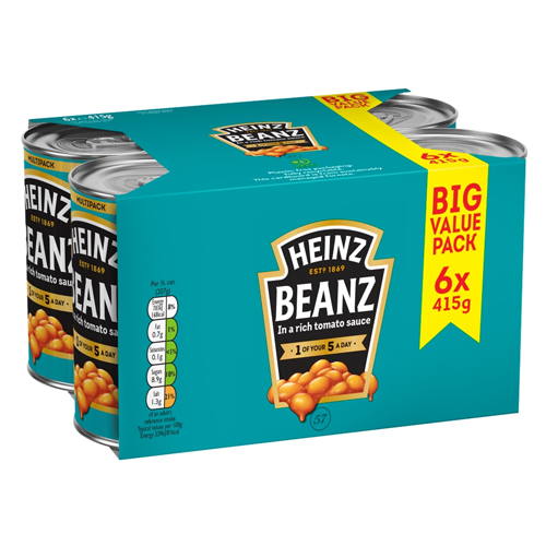 HEINZ BAKED BEANZ IN TOMATO SAUCE TIN 415G