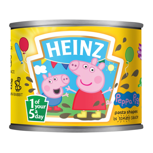 HEINZ PEPPA PIG PASTA SHAPES IN TOMATO SAUCE 205G