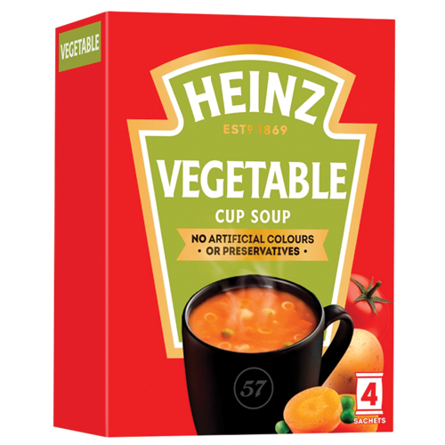 HEINZ VEGETABLE CUP SOUP 4PK 76G