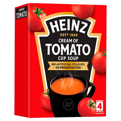 HEINZ CREAM OF TOMATO CUP SOUP 4PK 88G