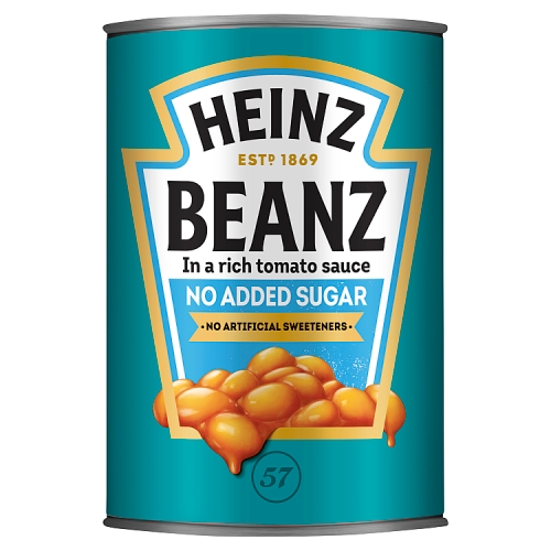 HEINZ NO ADDED SUGAR BAKED BEANZ VEGAN 12X 415G