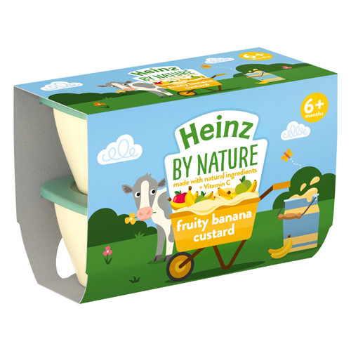 HEINZ FRUITY BANANA CUSTARD 4PK 100G
