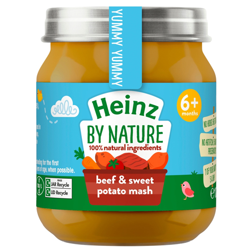 HEINZ BY NATURE BEEF & SWEET POTATO MASH 120G