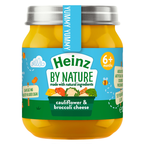 HEINZ BY NATURE CAULIFLOWER & BROCCOLI CHEESE 120G