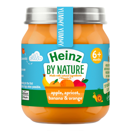 HEINZ APPLE, APRICOT, BANANA & ORANGE 120G