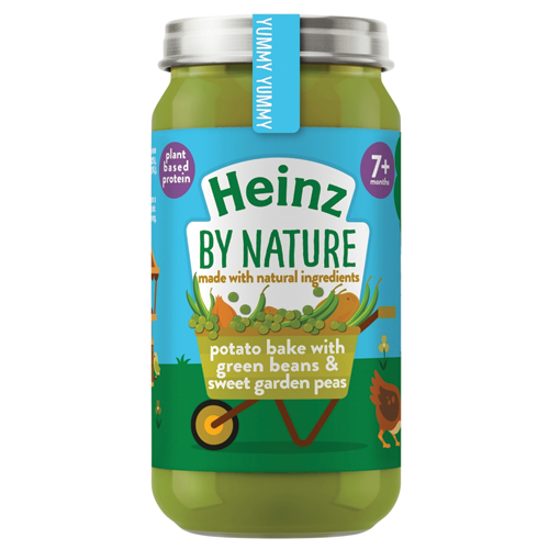 HEINZ BY NATURE POTATO BAKE WITH GREEN BEANS & SWEET GARDEN PEAS JAR 7+M 200G