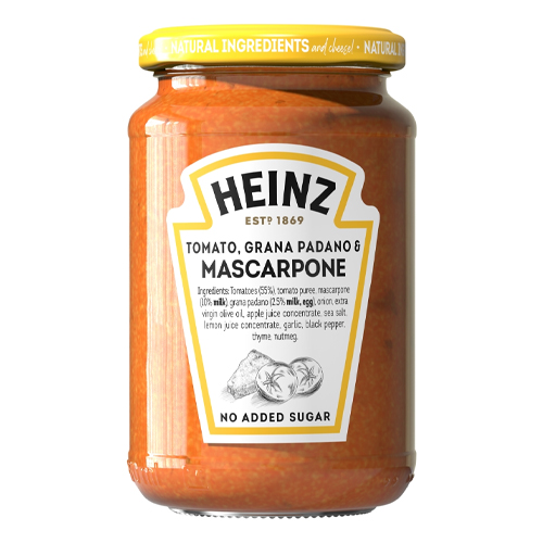 HEINZ TOMATO MASCARPONE & GRANA PADANO SAUCE 350G