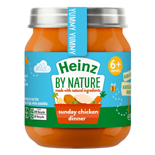 HEINZ BY NATURE SUNDAY CHICKEN DINNER  JAR 6+M 120G