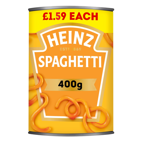 HEINZ SPAGHETTI PMP £1.59 400G
