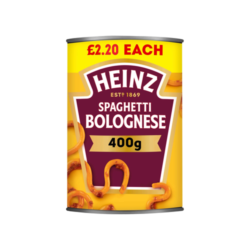 HEINZ SPAGHETTI BOLOGNESE PMP £2.20 400G