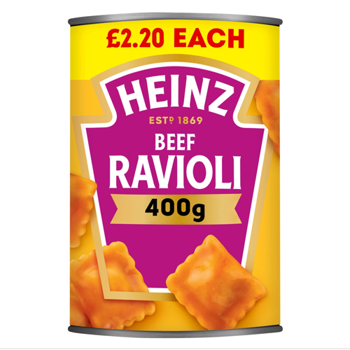 HEINZ RAVIOLI PMP £2.20 400G