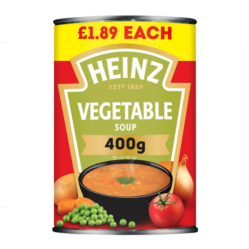 HEINZ VEGETABLE SOUP PMP £1.89 400G