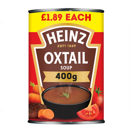 HEINZ OXTAIL SOUP PMP £1.89 400G