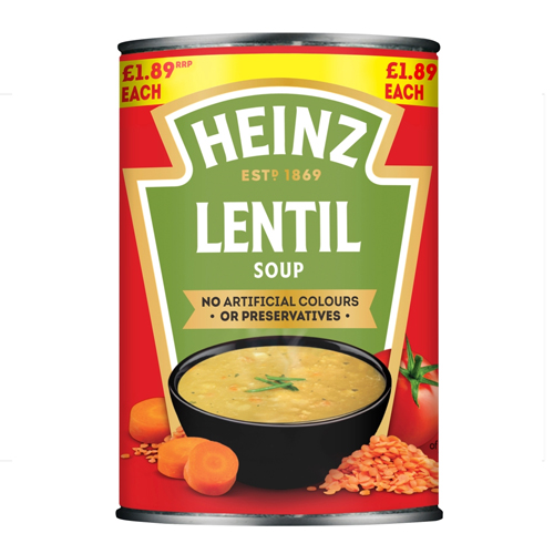 HEINZ LENTIL SOUP PMP £1.89 400G
