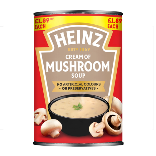 HEINZ MUSHROOM SOUP PMP £1.89 400G