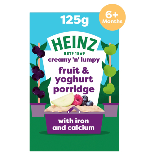 HEINZ BABY FOOD FRUIT & YOGHURT PORRIDGE 6+ MONTHS 125G