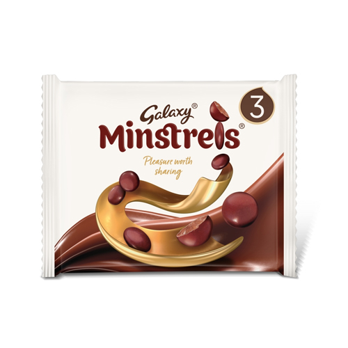 GALAXY MINSTRELS CHOCOLATE BAG 3PK 126G