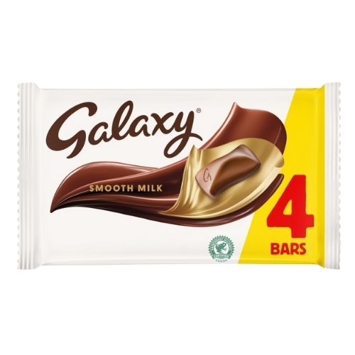 GALAXY SMOOTH MILK CHOCOLATE BAR 4PK 168G
