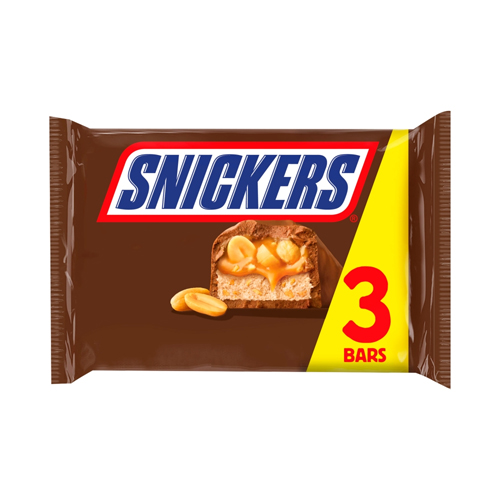 SNICKERS CHOCOLATE BARS 3PK 125.1G