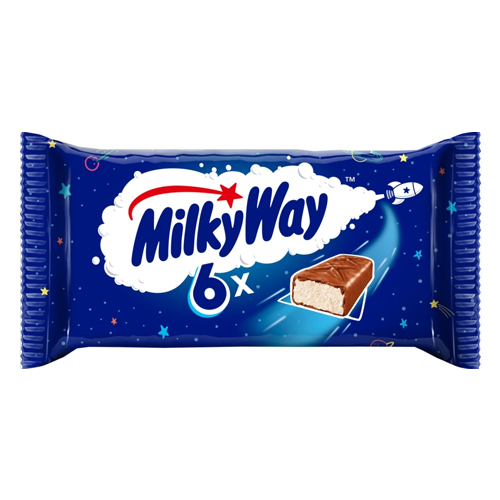 MILKY WAY CHOCOLATE BAR MULTIPACK 6PK 129G