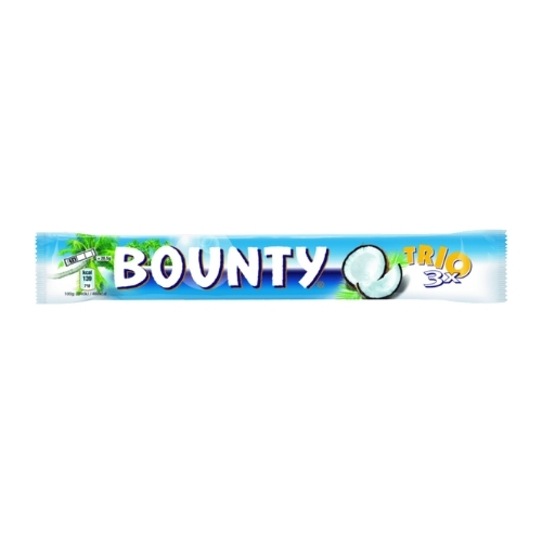 BOUNTY COCONUT & MILK CHOCOLATE SNACK BAR TRIO 85G- LAUNCH JULY-2026