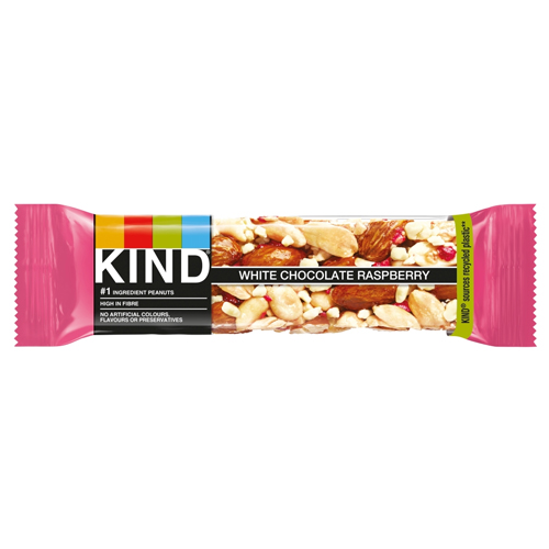 KIND WHITE CHOCOLATE & RASPBERRY BAR 40G
