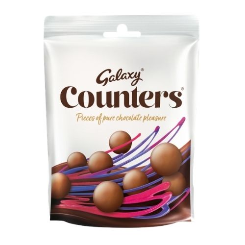 GALAXY COUNTERS MILK CHOCOLATE BUTTONS POUCH BAG 112G