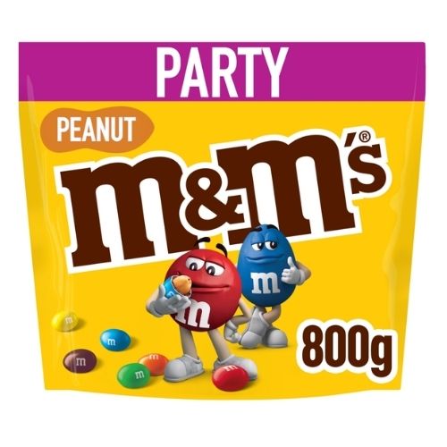 M&M'S CRUNCHY PEANUT & MILK CHOCOLATE PARTY MIX BULK SNACK 800G